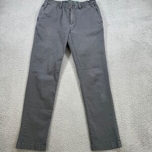 Chubbies Mens Gray Stretch Chino Pants Size Small Elastic Waist Cotton Blend